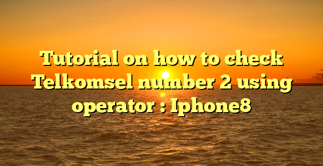 Tutorial on how to check Telkomsel number 2 using operator : Iphone8